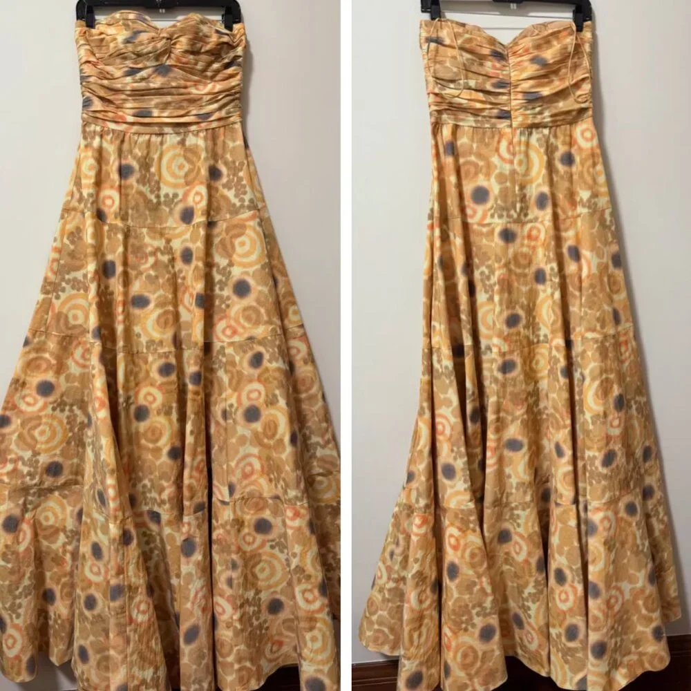 Alexis Imilia Maxi Dress Gown M/L Sahara Floral Cocktail Wedding Event Vacation - Picture 5 of 11
